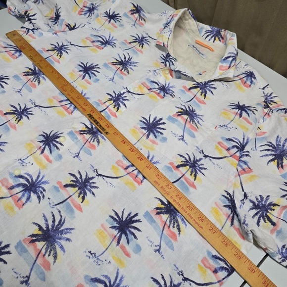 Tommy Bahama Shirt Mens 2XLB Palm Trees Short Sleeve Button Up Reverse Print - Picture 9 of 12